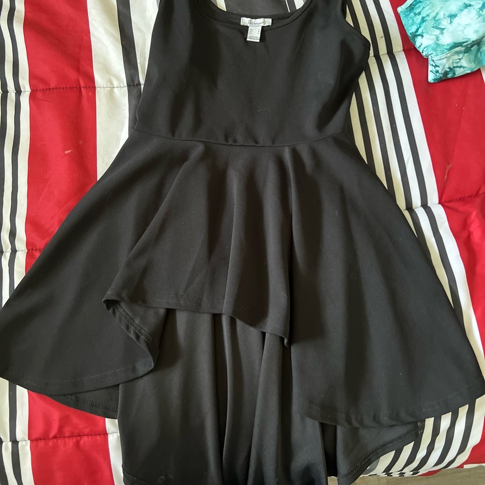 Black high low dress